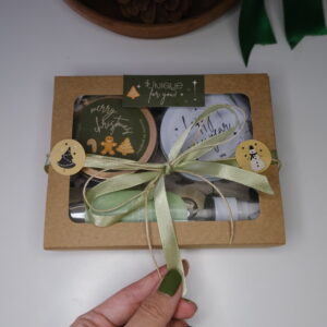 Kit de presente personalizado velas aromáticas natalinas spray aromatizador corporal